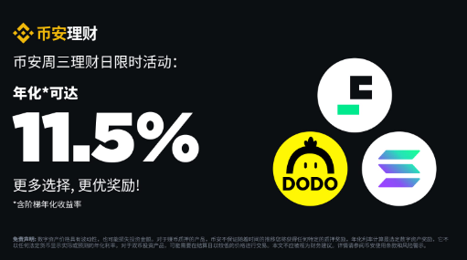 币安周三理财日：DODO新限时活动不容错